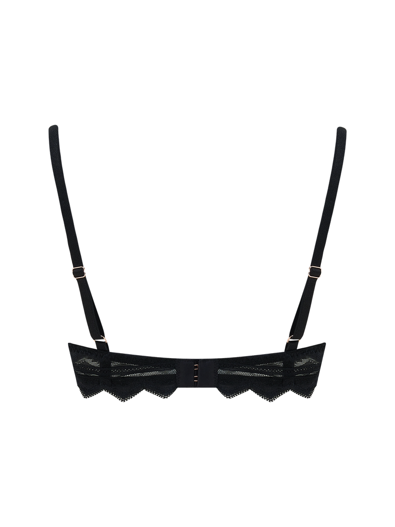 Muse by Coco de Mer Margot Black Plunge Bra