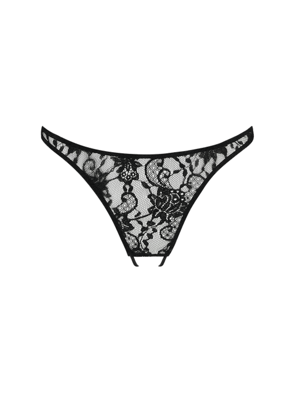 Hera Black lace Open Knicker