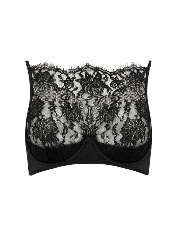 Hera Black Lace High Neck Bra