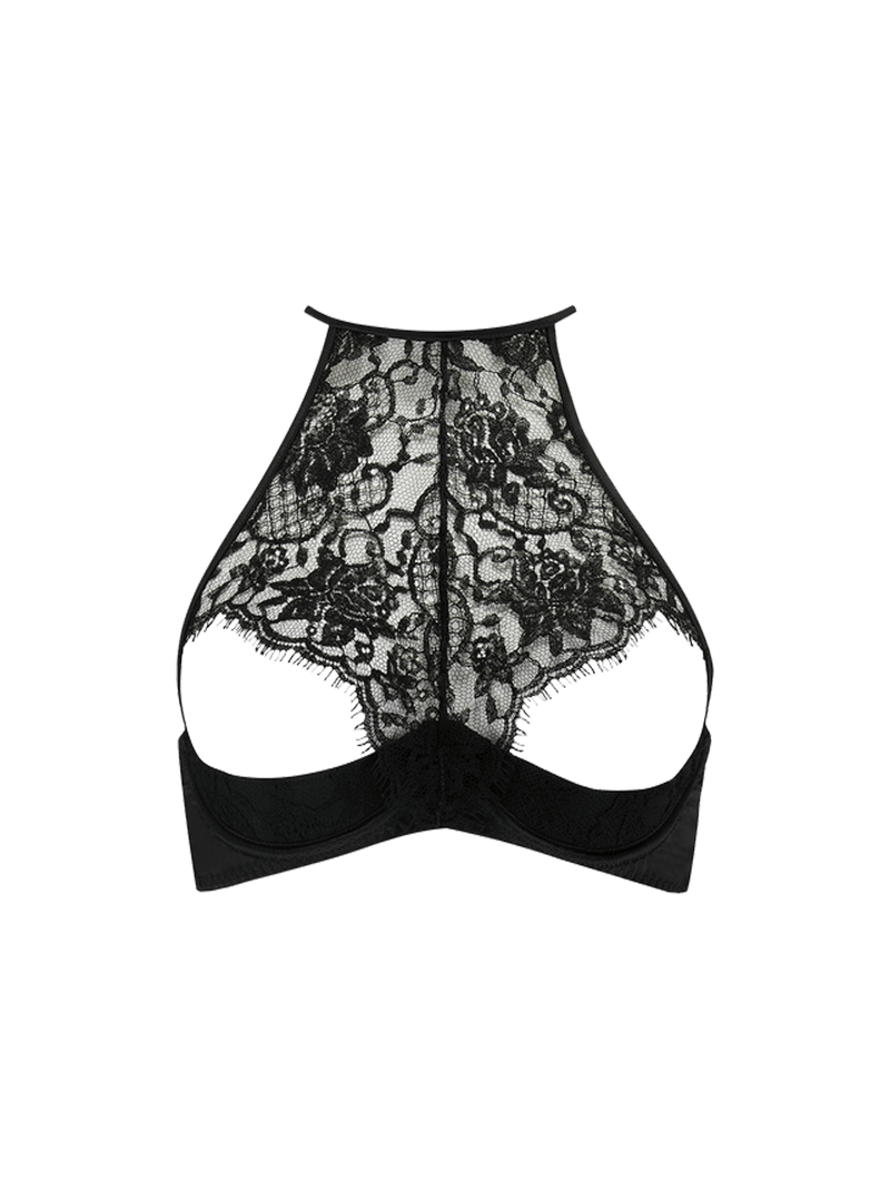 Hera Black Lace Quarter Cup Bra