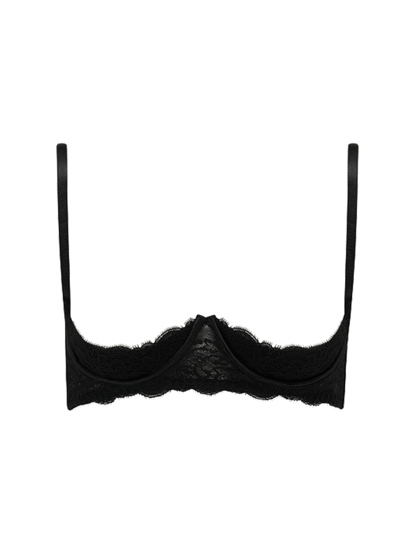 Seraphine Black Lace Quarter Cup Bra