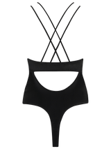 Sylph Black Silk Wired Bodysuit