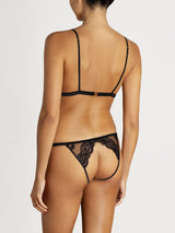 Seraphine Black Lace Open Playsuit