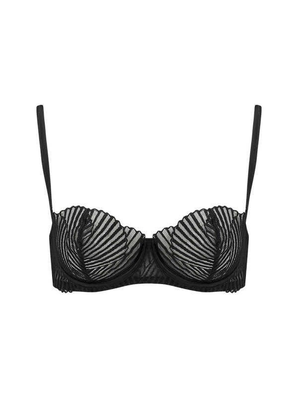 Athena Black Lace balcony Bra