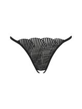 Athena Black Lace Open Thong