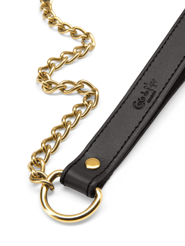 Coco de Mer Black Leather Chain