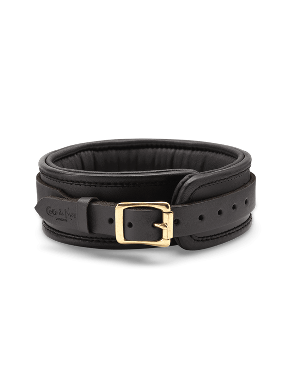 Coco de Mer Black Leather Collar