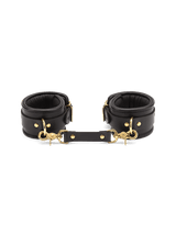 Coco de Mer Black Leather Ankle Cuffs 