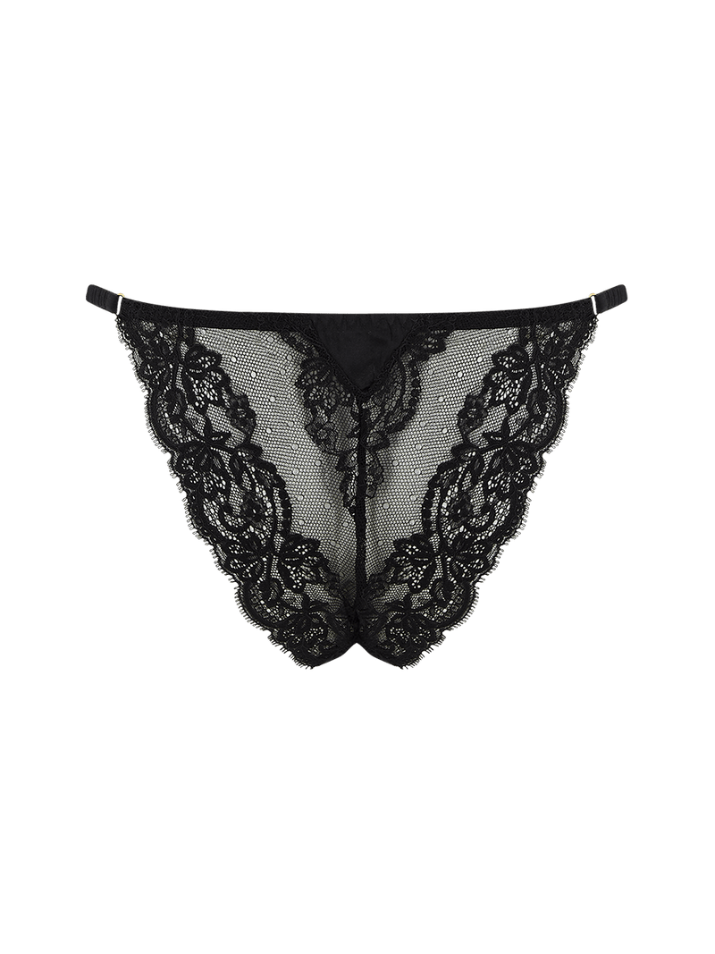 Seraphine Black Lace Brazilian Knicker