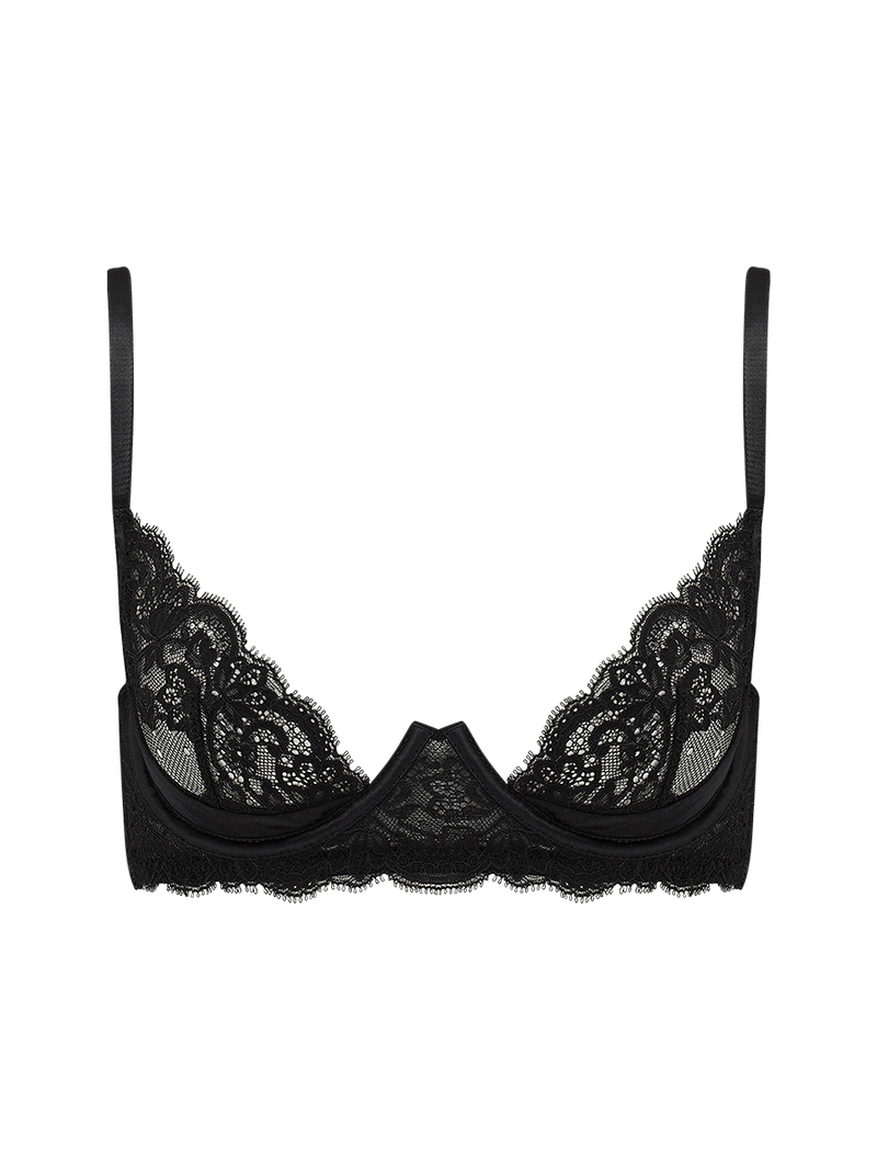 Seraphine Black Lace Plunge Bra