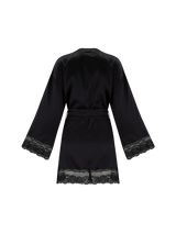 Seraphine Black Silk Robe